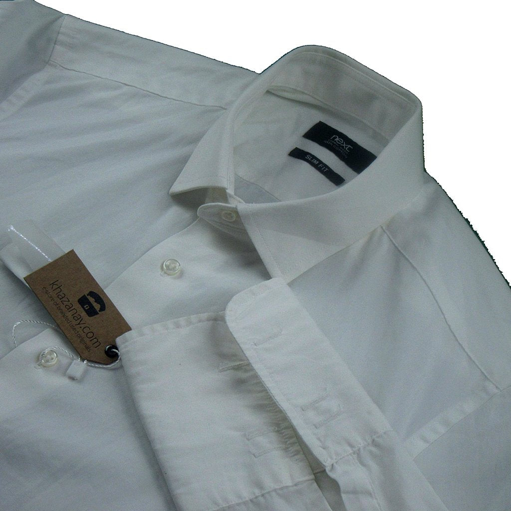 Next Slim Fit  (Sleeves With Cufflinks) - Khazanay