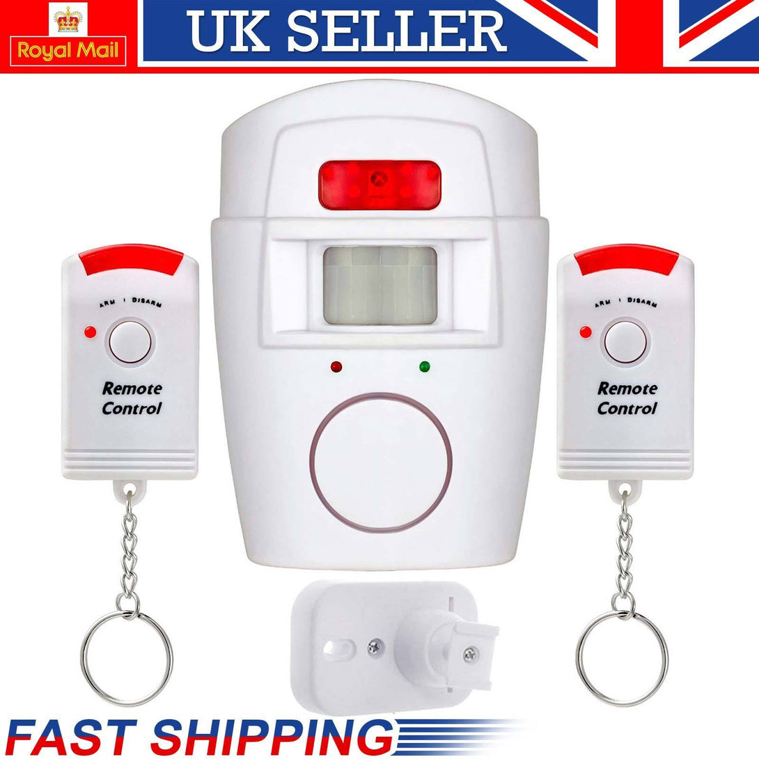 Vivo ?? Wireless PIR Motion Sensor Alarm & 2 Remote Controls Home Caravan Shed Garage Safety Protection Theft Prevention - Khazanay