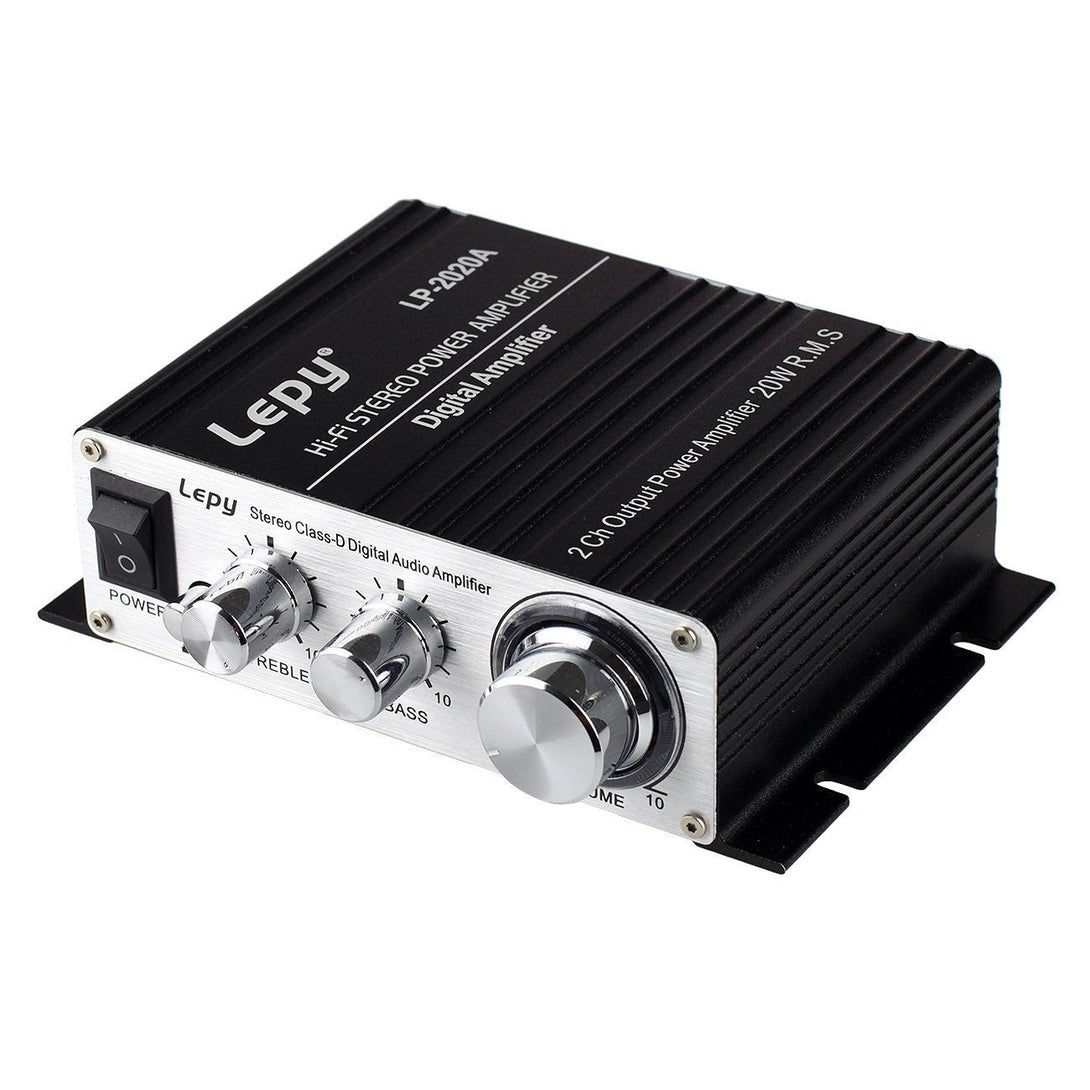 LEPY LP-2020A Power Amplifier Stereo HiFi Digital Audio Car Auto Motor Amp -- Black - Khazanay