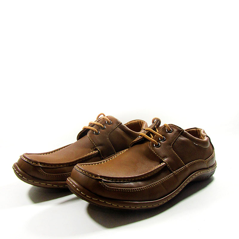 Camel Light Brown Casual Lace-ups - Khazanay